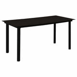 vidaXL 5-delige Tuinset PVC-rattan zwart