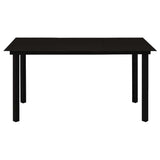 vidaXL 5-delige Tuinset PVC-rattan zwart