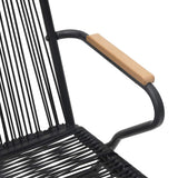 vidaXL 5-delige Tuinset PVC-rattan zwart