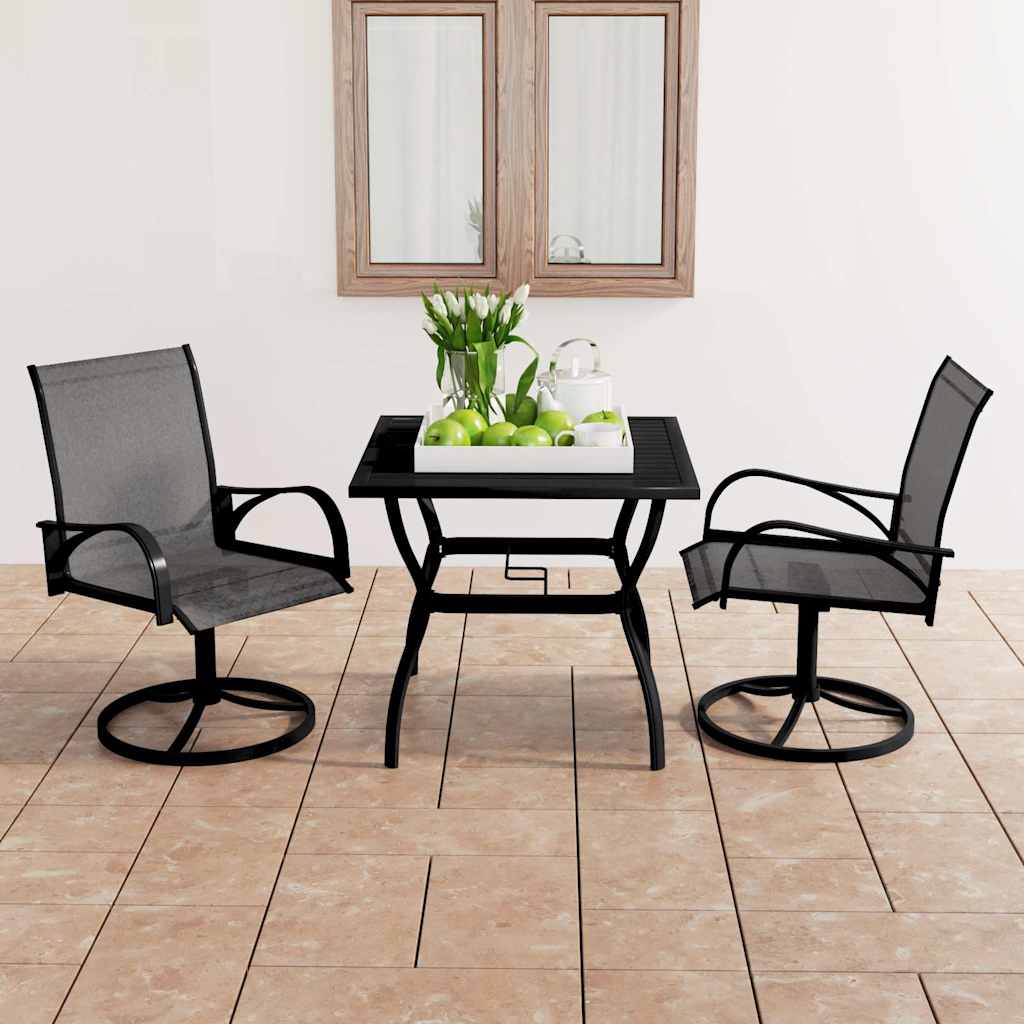 vidaXL 3-Piece Garden Dining Set Textilene and Steel