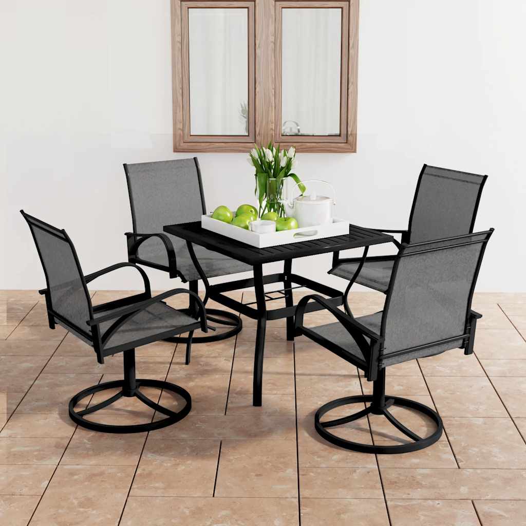 vidaXL 3-Piece Garden Dining Set Textilene and Steel
