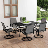 vidaXL 3-Piece Garden Dining Set Textilene and Steel