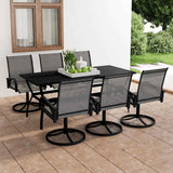 vidaXL 3-Piece Garden Dining Set Textilene and Steel