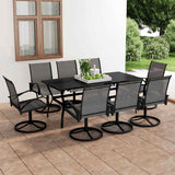 vidaXL 3-Piece Garden Dining Set Textilene and Steel