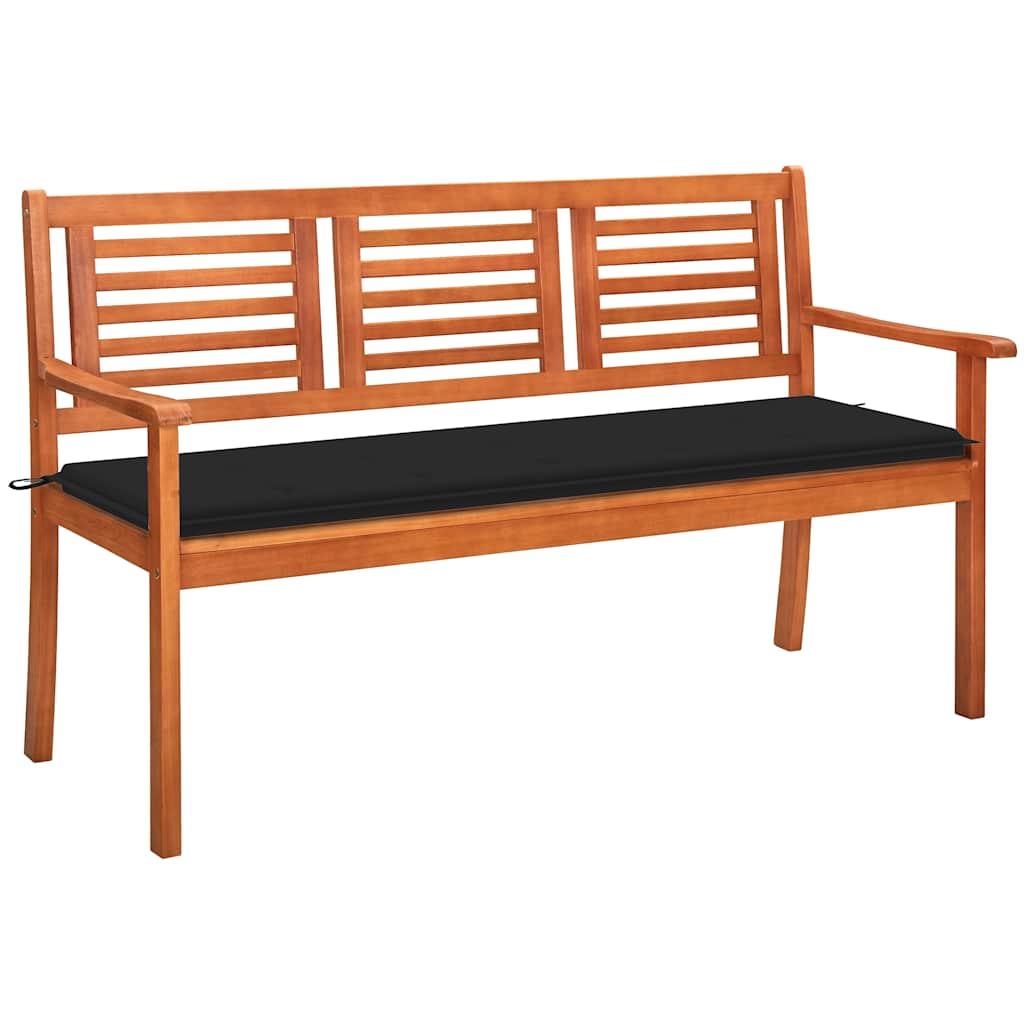 vidaXL Tuinbank 2-zits met kussen 120 cm massief eucalyptushout