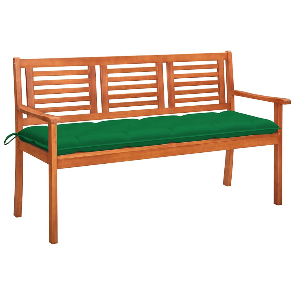 vidaXL Tuinbank 2-zits met kussen 120 cm massief eucalyptushout