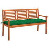 vidaXL Tuinbank 2-zits met kussen 120 cm massief eucalyptushout