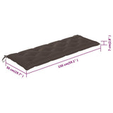 vidaXL Tuinbank 2-zits met kussen 120 cm massief eucalyptushout