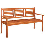 vidaXL Tuinbank 2-zits met kussen 120 cm massief eucalyptushout