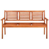 vidaXL Tuinbank 2-zits met kussen 120 cm massief eucalyptushout