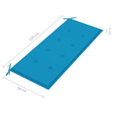 vidaXL Tuinbank 2-zits met kussen 120 cm eucalyptushout grijs