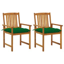 vidaXL Tuinstoelen 2 st met kussens massief acaciahout