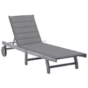 vidaXL Lit avec coussins massifs en acacia et gris