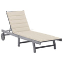 vidaXL Lit avec coussins massifs en acacia et gris