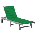 vidaXL Lit avec coussins massifs en acacia et gris