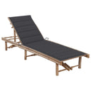 vidaXL Lit avec coussin en bambou
