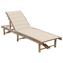 vidaXL Lit avec coussin en bambou