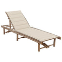 vidaXL Lit avec coussin en bambou