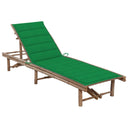 vidaXL Lit avec coussin en bambou