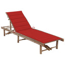 vidaXL Lit avec coussin en bambou