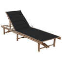 vidaXL Lit avec coussin en bambou