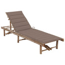 vidaXL Lit avec coussin en bambou