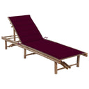 vidaXL Lit avec coussin en bambou