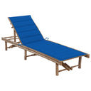 vidaXL Lit avec coussin en bambou