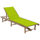vidaXL Lit avec coussin en bambou