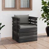 vidaXL Garden Armchair with Cushions Pallet Pinewood
