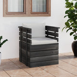 vidaXL Garden Armchair with Cushions Pallet Pinewood
