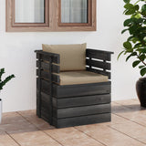vidaXL Garden Armchair with Cushions Pallet Pinewood