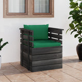 vidaXL Garden Armchair with Cushions Pallet Pinewood