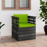 vidaXL Garden Armchair with Cushions Pallet Pinewood