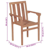 vidaXL Tuinstoelen 2 st met antracietkleurige kussens massief teakhout