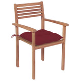 vidaXL Tuinstoelen 2 st met antracietkleurige kussens massief teakhout
