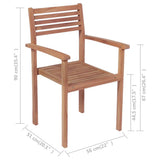 vidaXL Tuinstoelen 2 st met antracietkleurige kussens massief teakhout