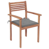 vidaXL Tuinstoelen 2 st met antracietkleurige kussens massief teakhout