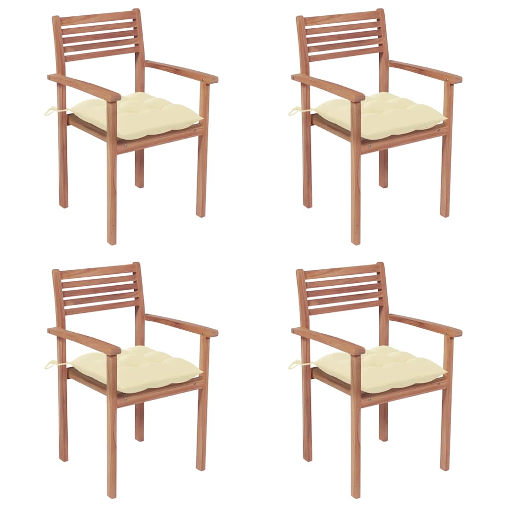 vidaXL Tuinstoelen 2 st met antracietkleurige kussens massief teakhout