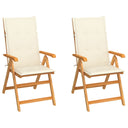 vidaXL Tuinstoelen 2 st avec antracietkleurige kussens massief teakhout