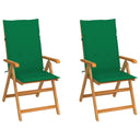 vidaXL Tuinstoelen 2 st avec antracietkleurige kussens massief teakhout