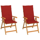 vidaXL Tuinstoelen 2 st avec antracietkleurige kussens massief teakhout