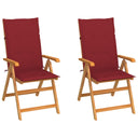 vidaXL Tuinstoelen 2 st avec antracietkleurige kussens massief teakhout