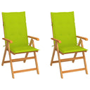 vidaXL Tuinstoelen 2 st avec antracietkleurige kussens massief teakhout