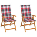 vidaXL Tuinstoelen 2 st avec antracietkleurige kussens massief teakhout