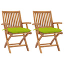 vidaXL Tuinstoelen 2 st met antracietkleurige kussens massief teakhout