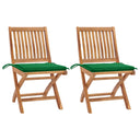 vidaXL Tuinstoelen 2 st met antracietkleurige kussens massief teakhout