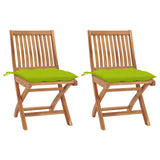 vidaXL Tuinstoelen 2 st met antracietkleurige kussens massief teakhout