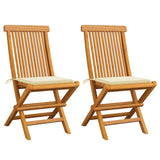 vidaXL Tuinstoelen 2 st met antracietkleurige kussens massief teakhout