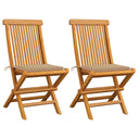vidaXL Tuinstoelen 2 st met antracietkleurige kussens massief teakhout